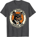 Men's I Got That Dog Inside Me Funny Chihuahua Hot Dog Meme T-Shirt - Dark Heather Grey