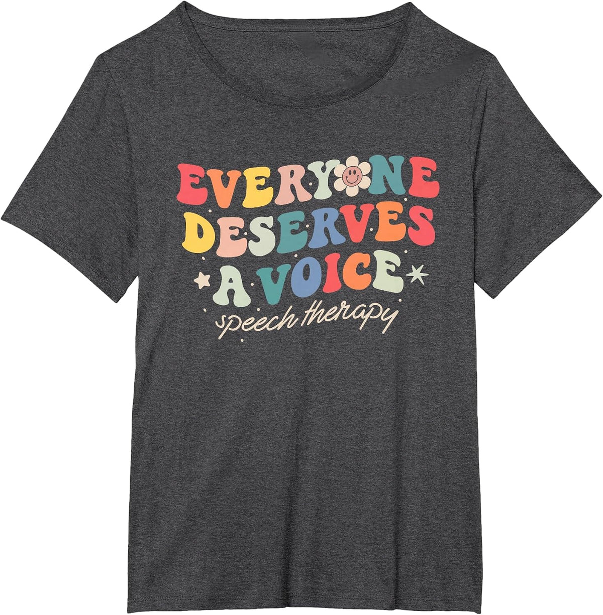 Speech Therapy Speech Language Pathologist SLP Team Women T-Shirt - Dark Heather Grey