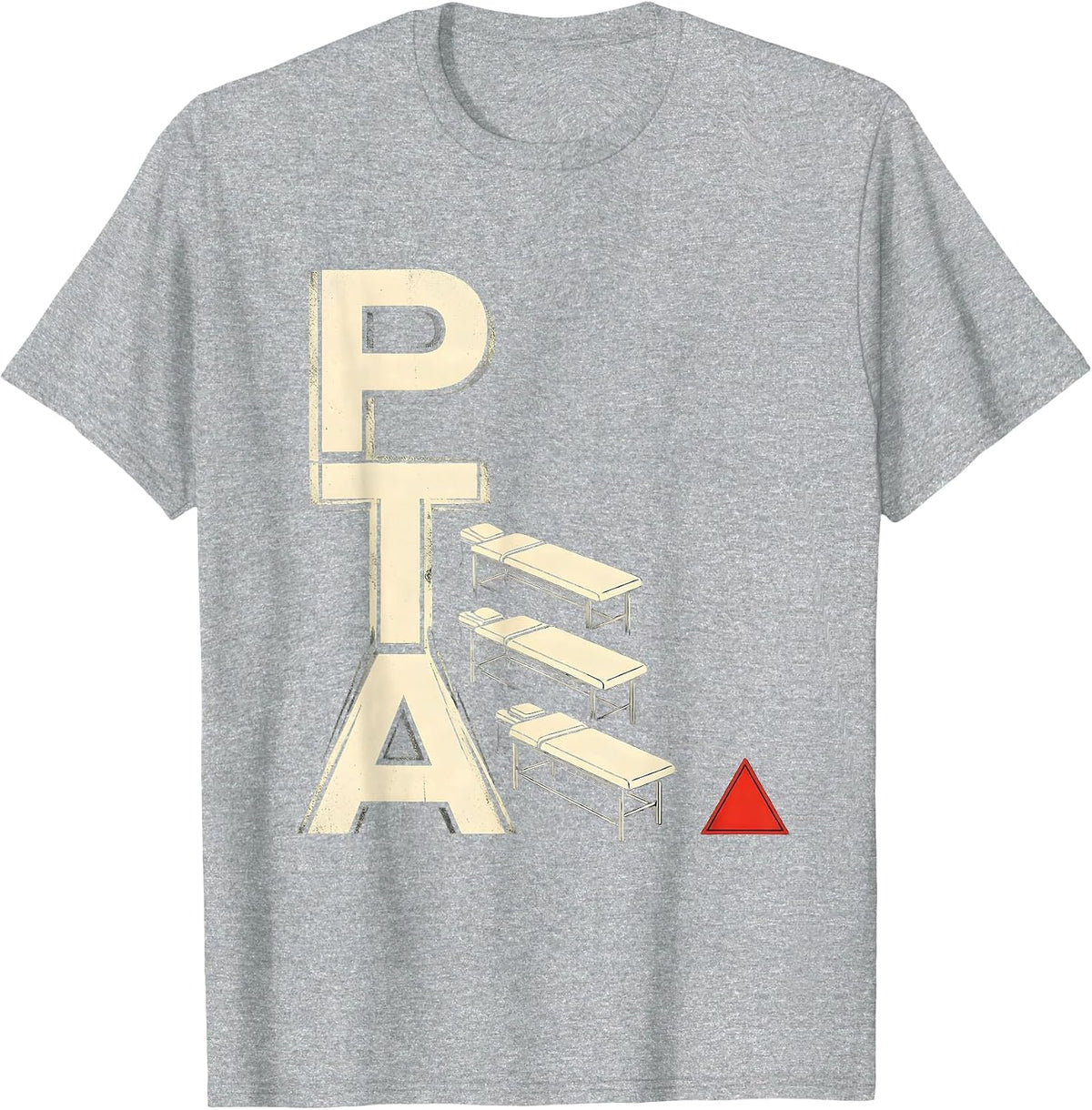 Men's PTA Stencil Graphic Occupational Therapy Physical Therapy OT T-Shirt - Heather Grey
