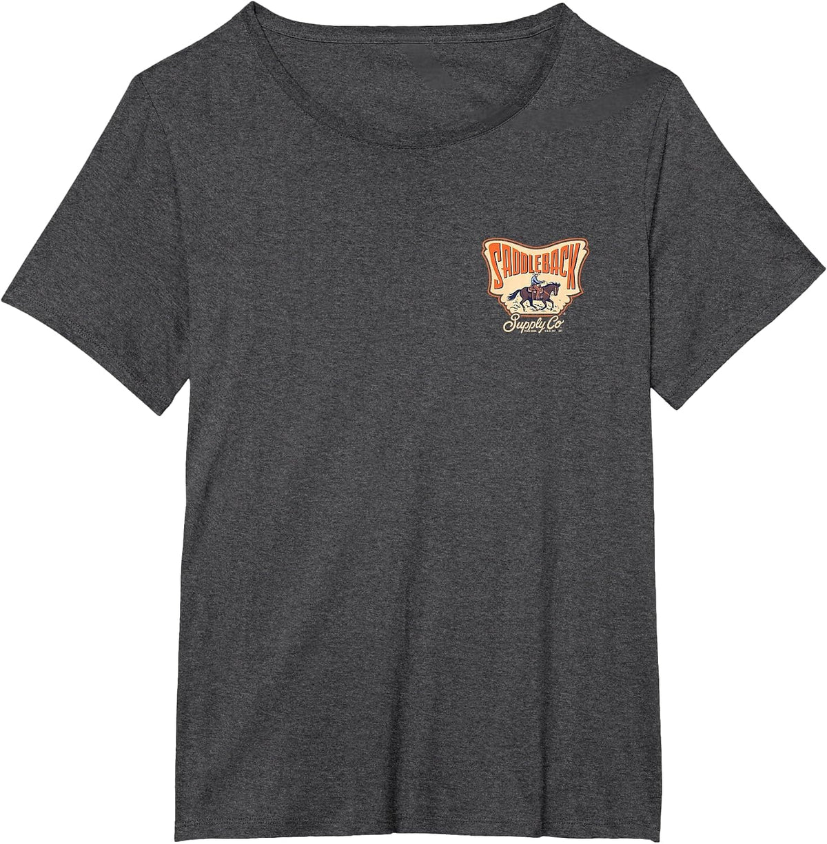 Riding Out West Cowboy Graphic Country Lightweight Graphic T-Shirt - Dark Heather Grey
