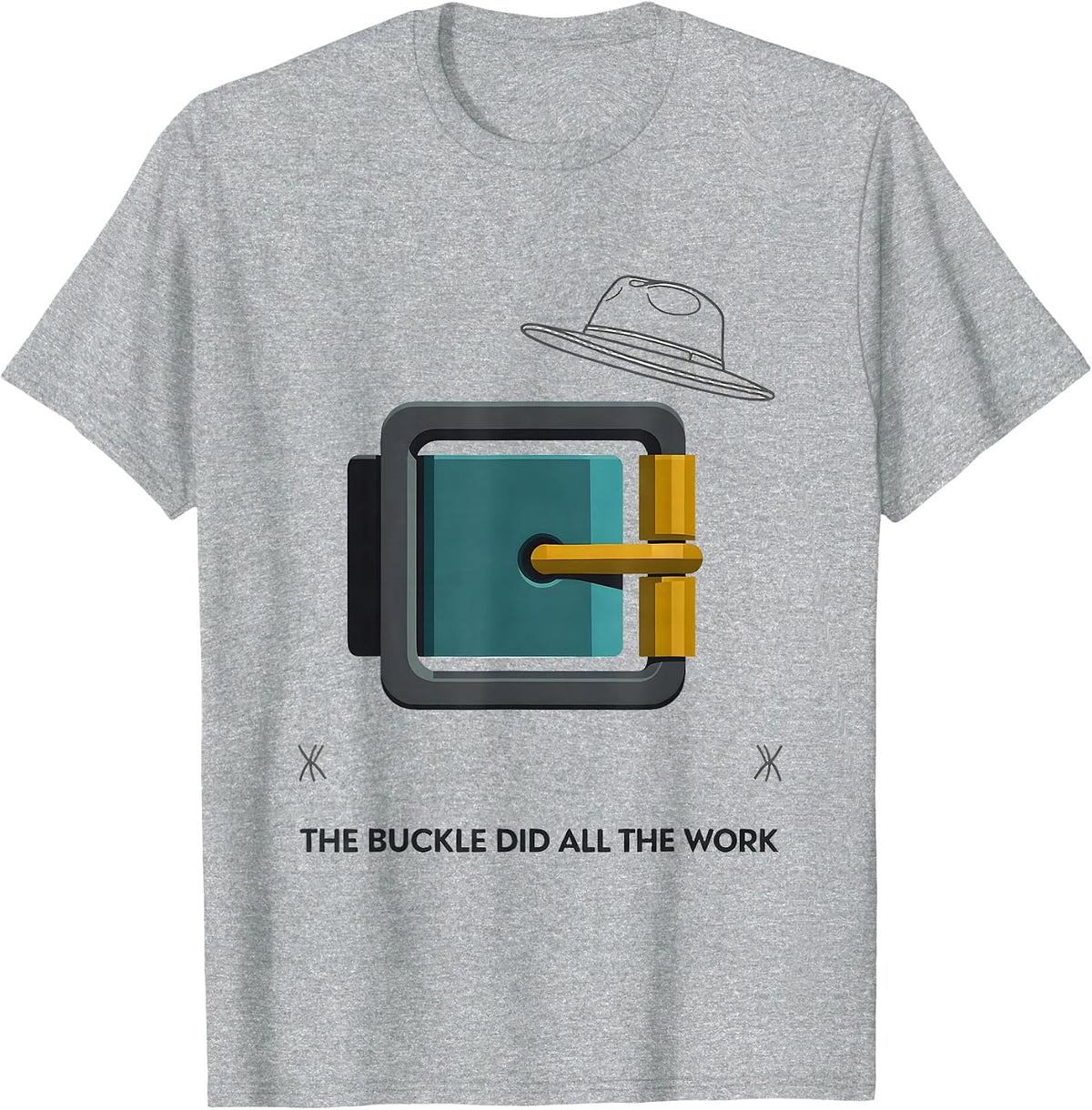 Men's The Buckle Did All The Work Midcentury Modern Farmer T-Shirt - Heather Grey