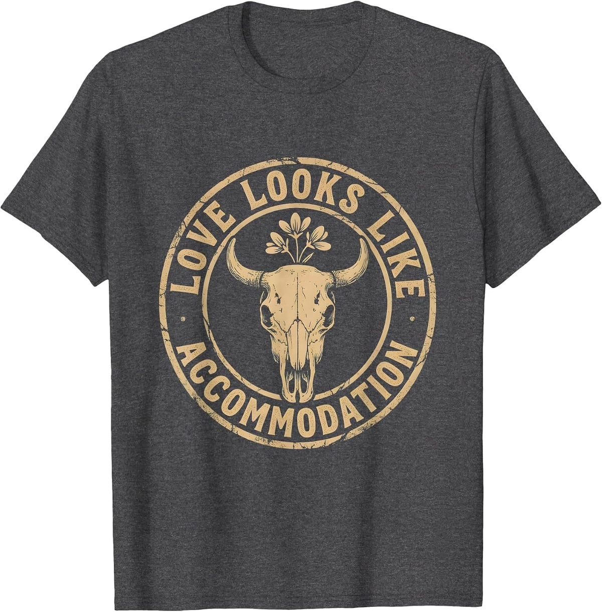 Love Looks Like Accommodation Sped Teacher T-Shirt - Dark Heather Grey
