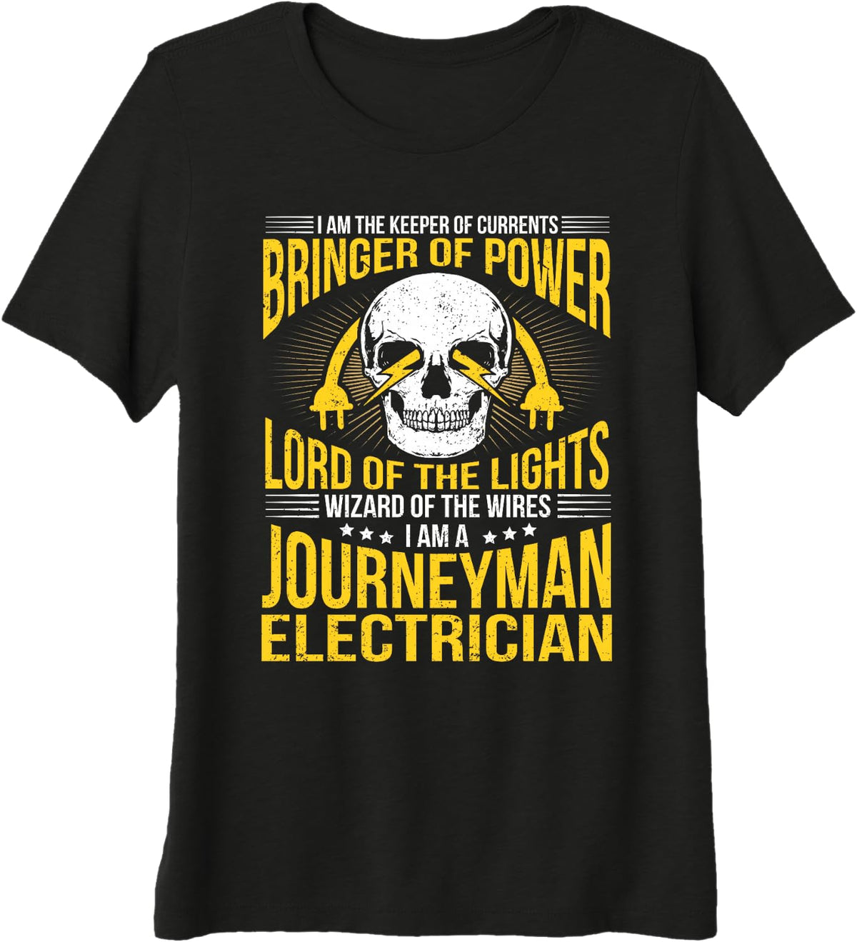 Lineman Electricion Journeyman Electrician Premium Tri-blend T-Shirt - Black