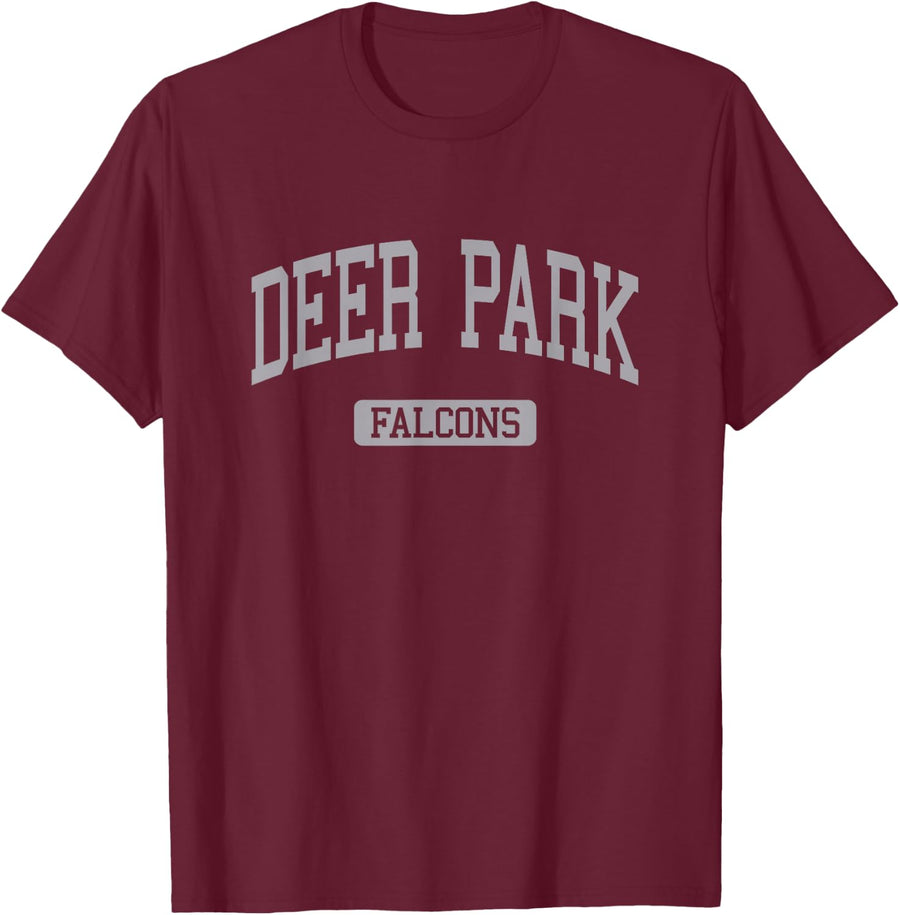 Deer Park High School HS Deer Park NY Varsity Sports T-Shirt - Burgundy