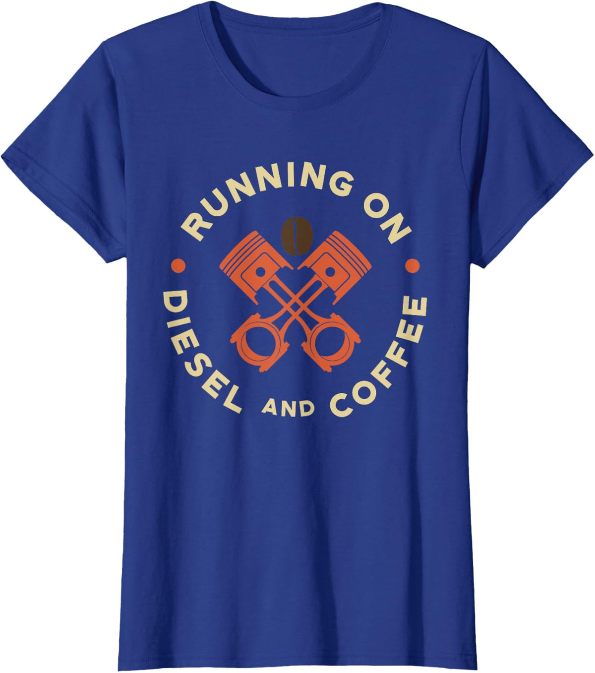 Running On Diesel And Coffee Trucking Shirt For Me T-Shirt - Royal Blue
