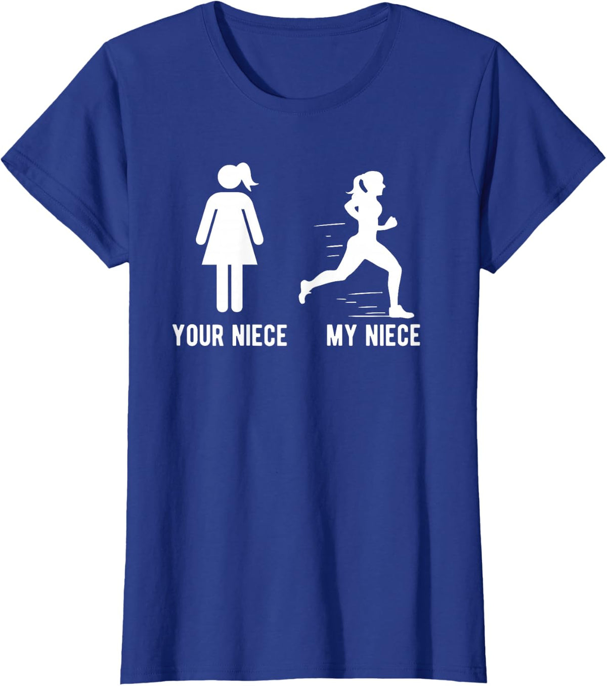 My Niece Track Aunt Track And Field Aunt Track Auntie T-Shirt - Royal Blue