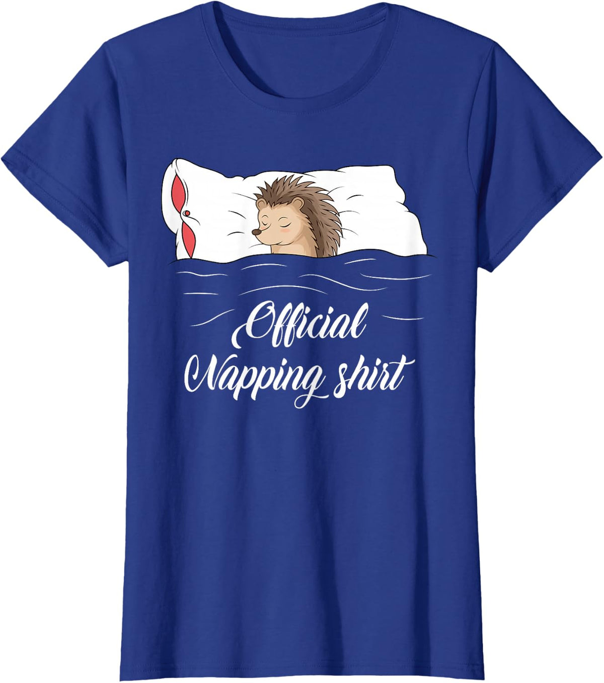 Official Nap Hedgehog Lover Pyjamas T-Shirt - Royal Blue