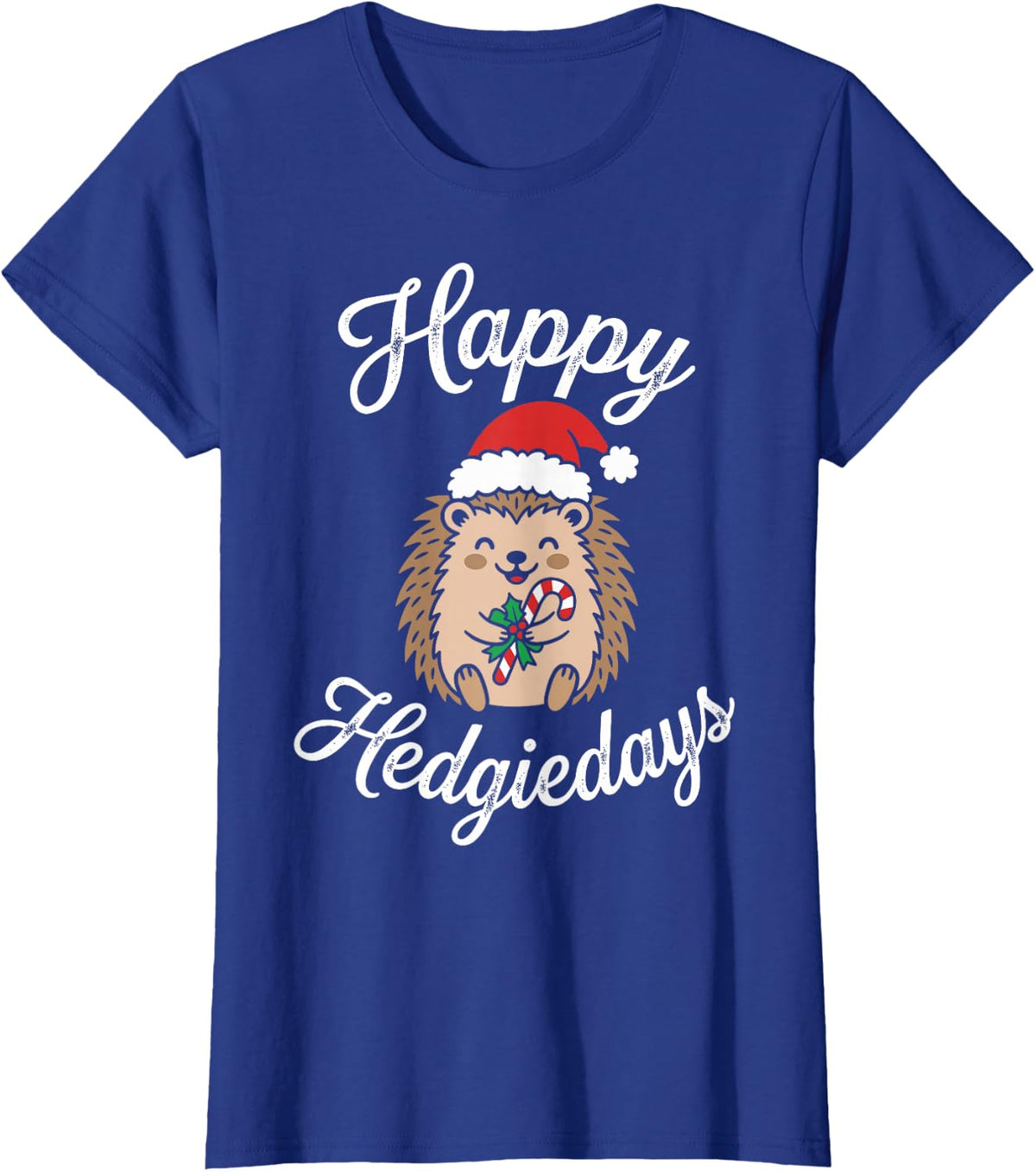 Cute Hedgehog Lover Christmas Day - Happy Hedgiedays T-Shirt - Royal Blue