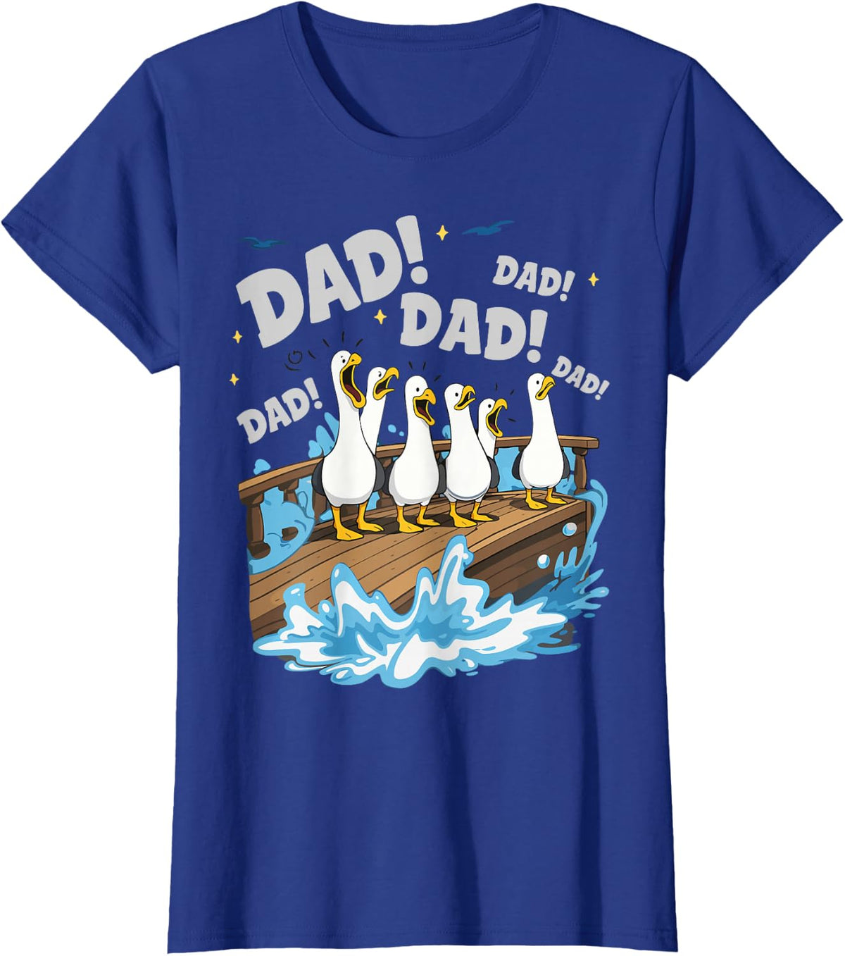 Seagull Dad Funny Dad Humor Ocean Life T-Shirt - Royal Blue