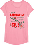 Chihuahua Christmas Dog Lover Holiday Puppy Mom Festive Xmas T-Shirt - Girls Pink