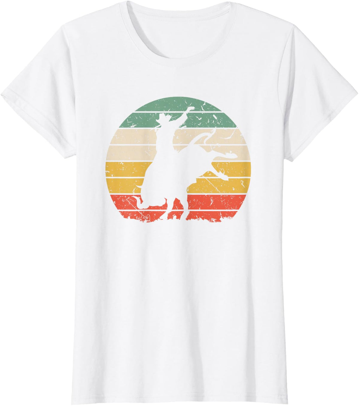 Bull Riding Rodeo Cowboy Jaripeo Retro Bull Rider Graphic T-Shirt - White