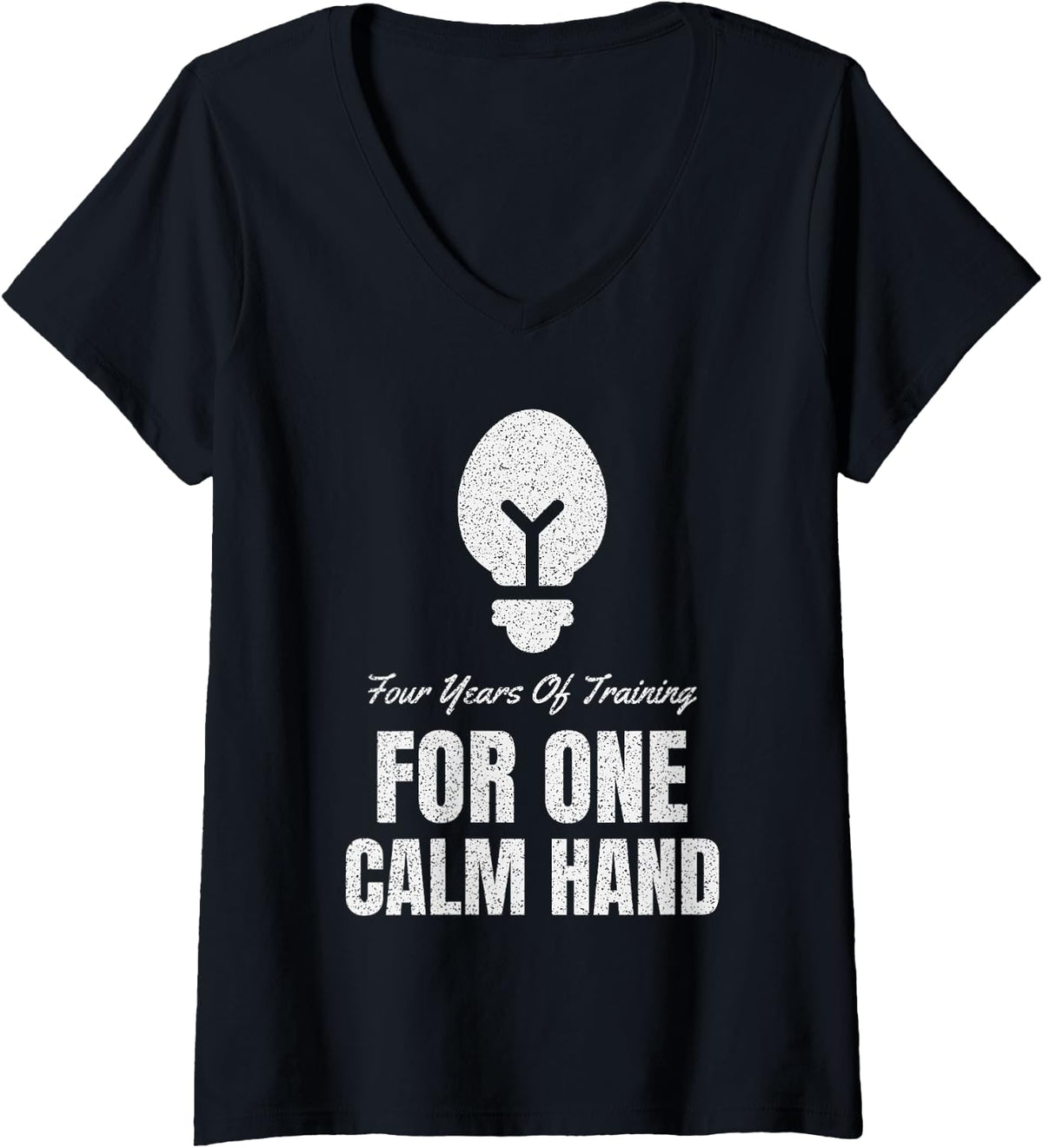 Women's Master Trained Done Properly Electrician V-Neck T-Shirt - Black