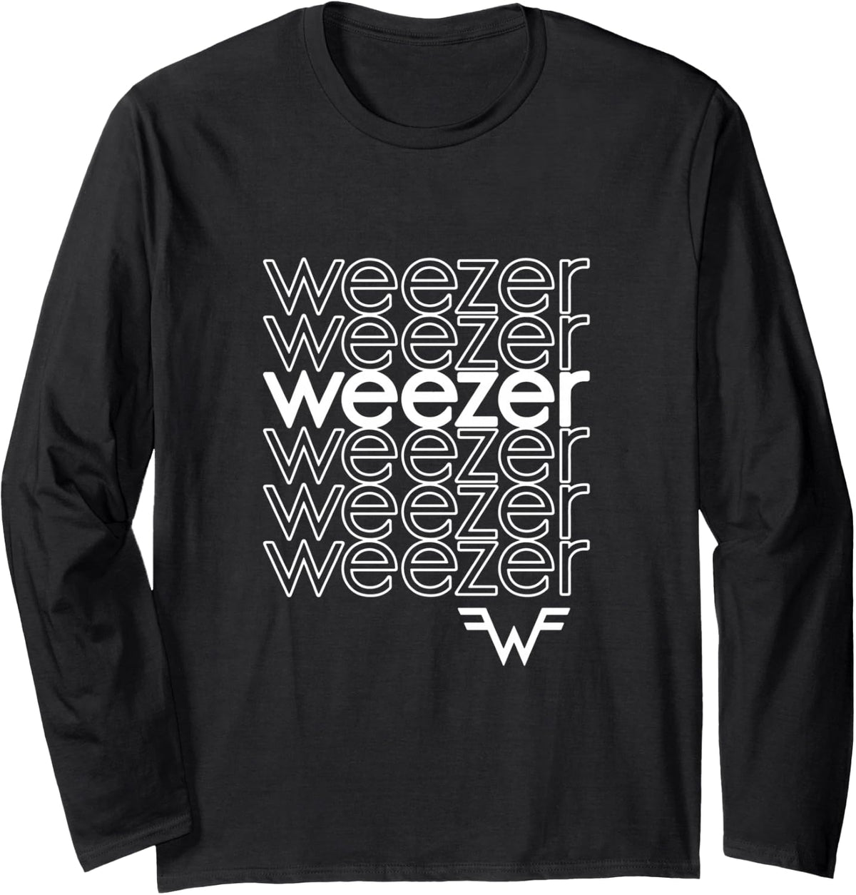 Weezer - Thank You Long Sleeve T-Shirt - Adult Unisex Black