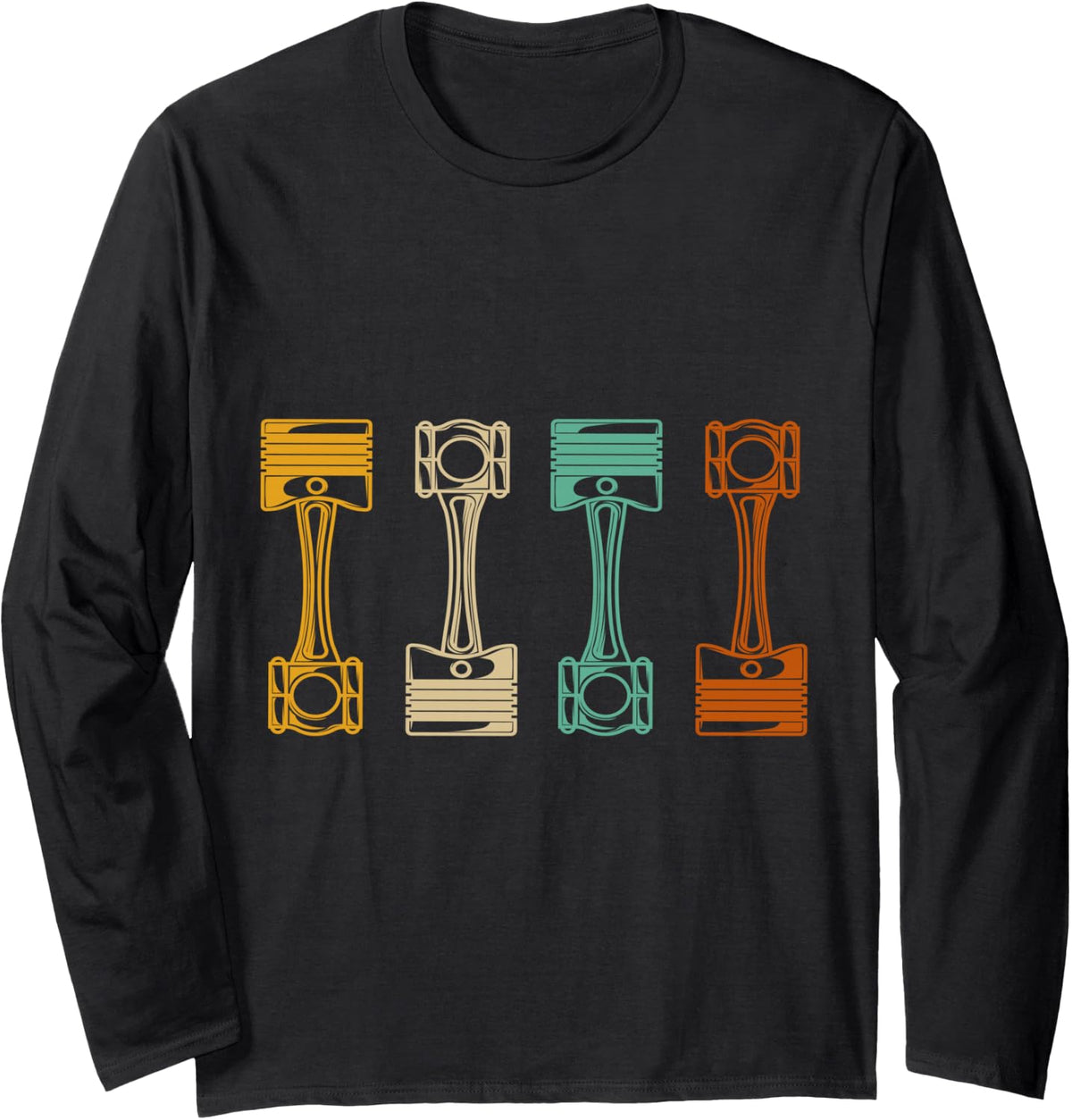 Car Mechanic Automotive Mechanical Diesel Engine Men Long Sleeve T-Shirt - Adult Unisex Black