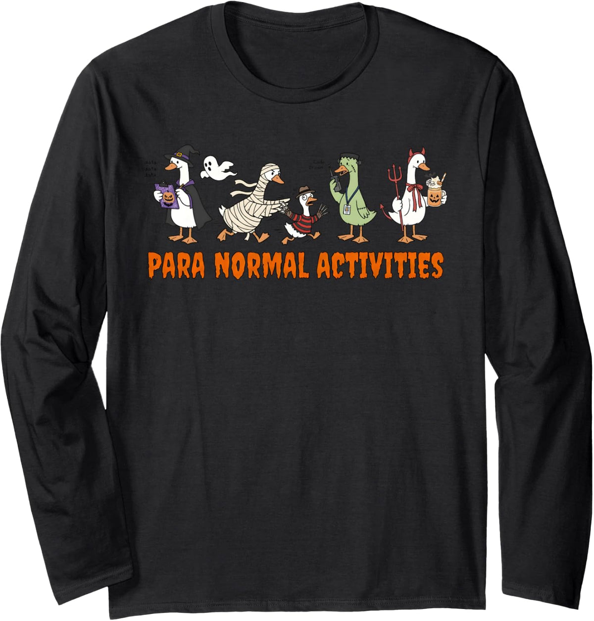 para Normal Activities SPED Teachers Silly Goose Halloween Long Sleeve T-Shirt - Adult Unisex Black