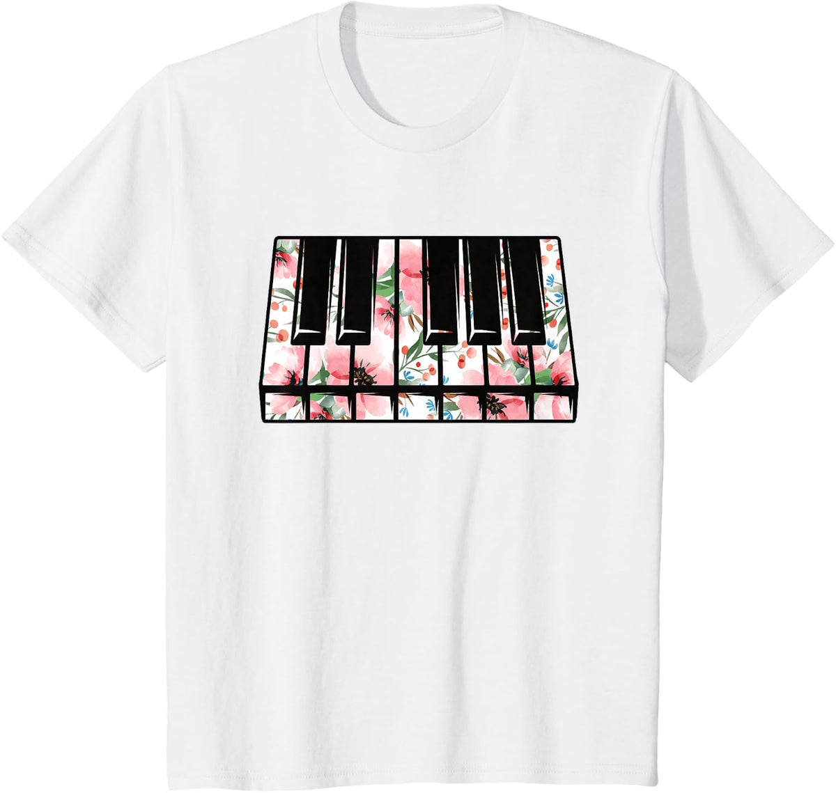 Cute Piano Lover Pianist Musician Women Girls Kids T-Shirt - White