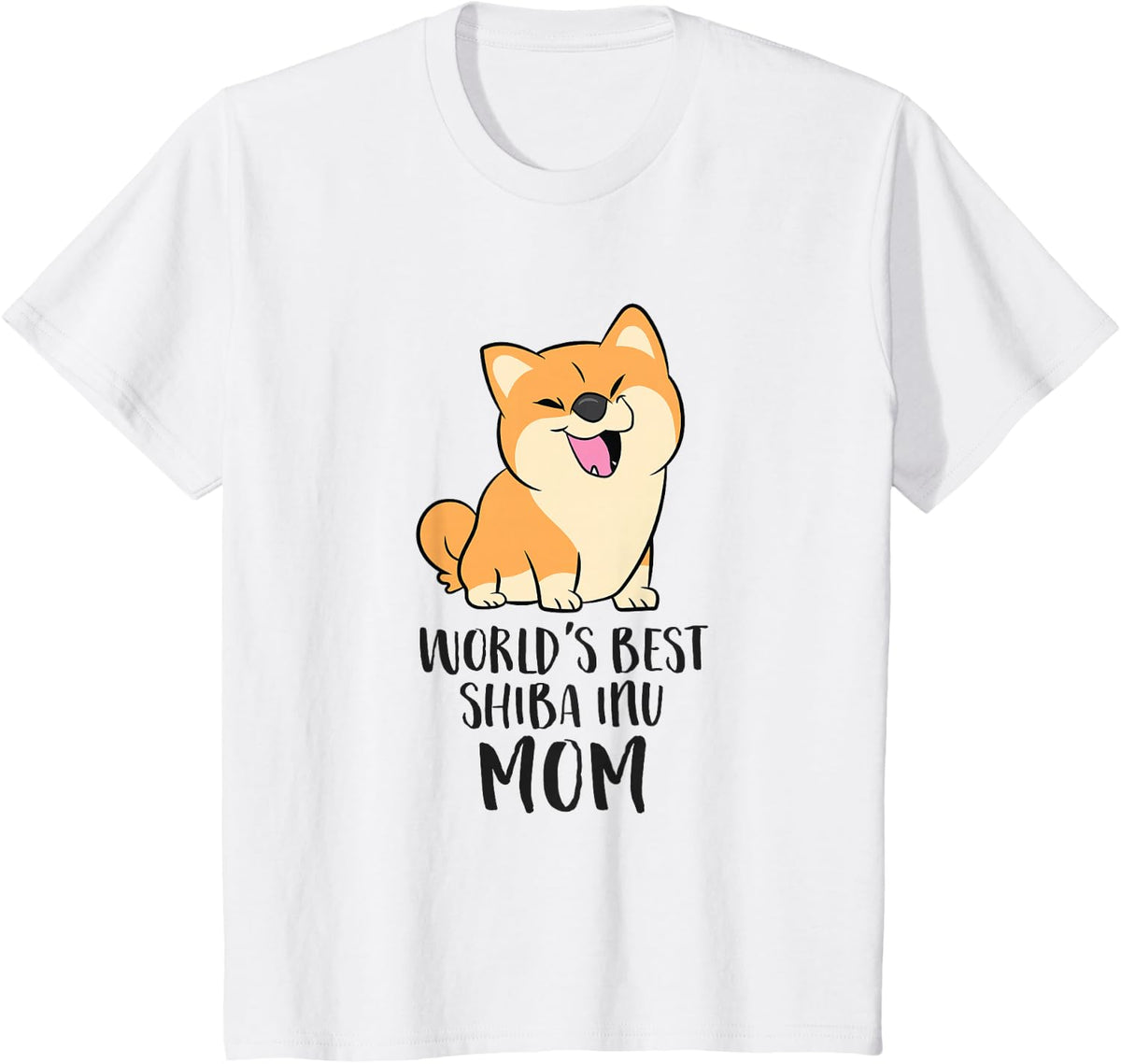 World's Best Shiba Inu Mom Dog Tee T-Shirt for Women Dog Mama Shirt - White