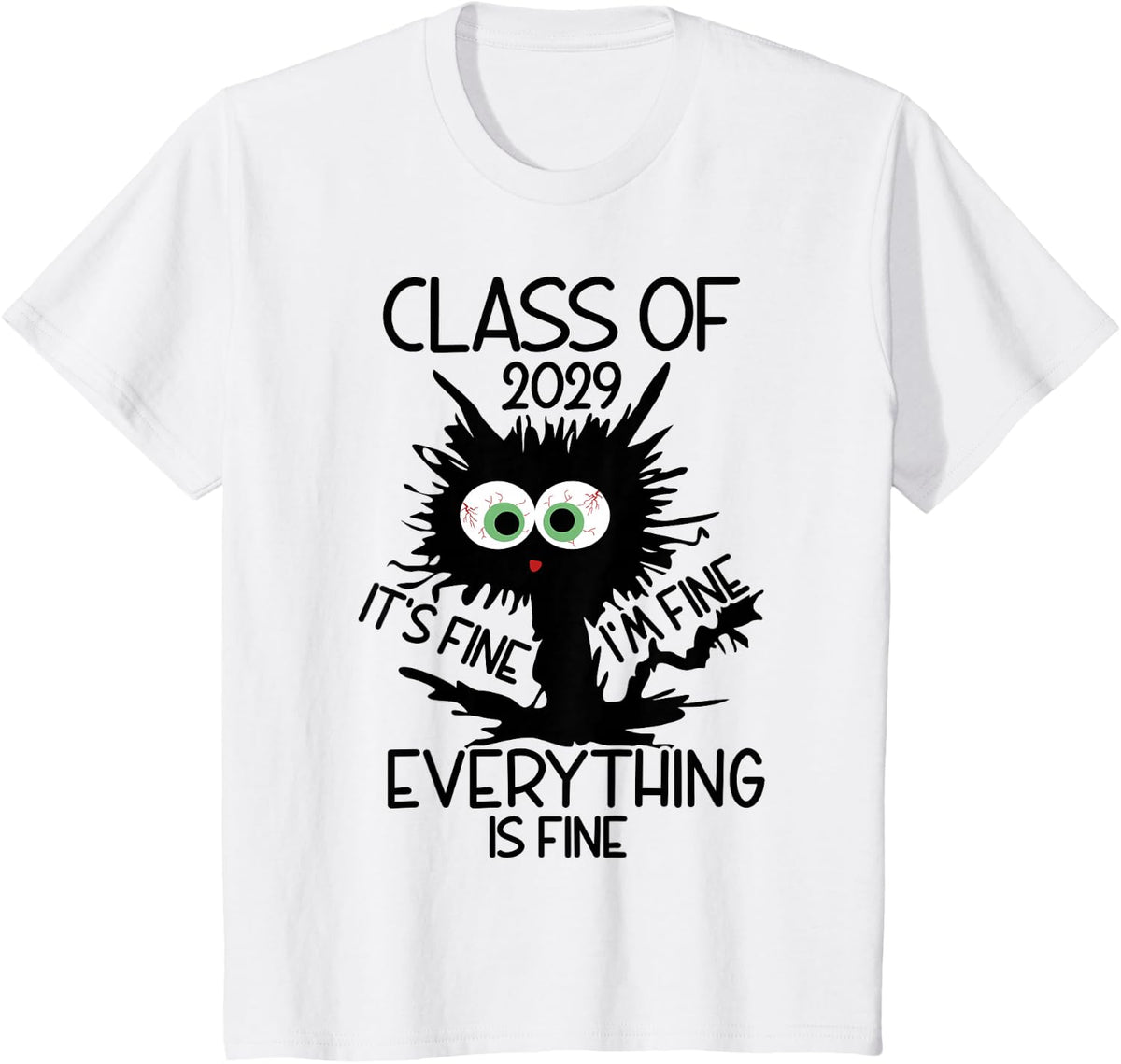 Class Of 2029 Tee Graduation T-Shirt For Kids Boys Girls Men Women - White