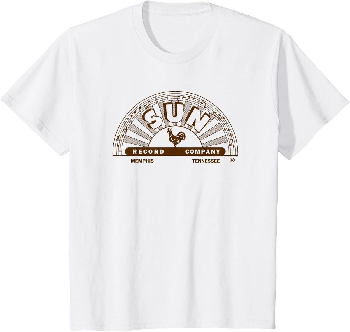 Sun Records Brown Half Logo T-Shirt - White