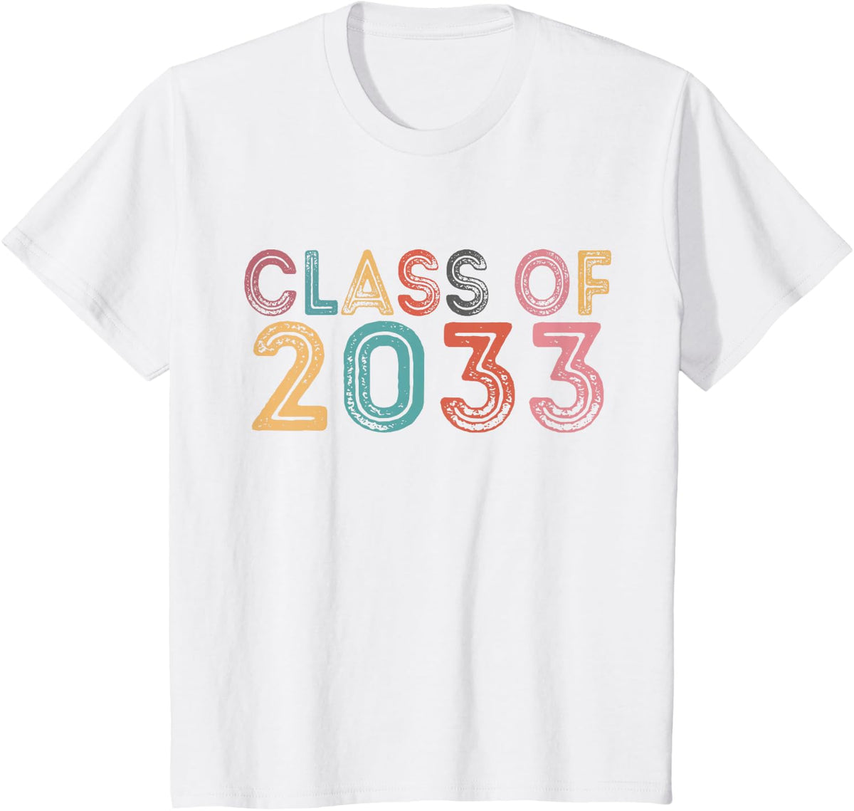 Class Of 2033 Grow With Me Graduation 2033 T-Shirt - White