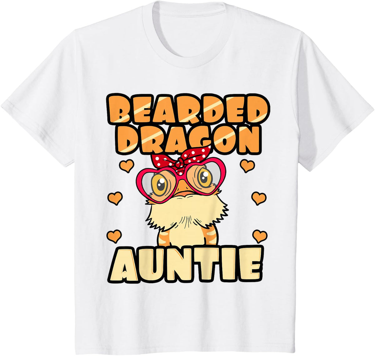 Bearded Dragon Auntie Lover Pogona Pet Lizard Owner Aunt T-Shirt - White
