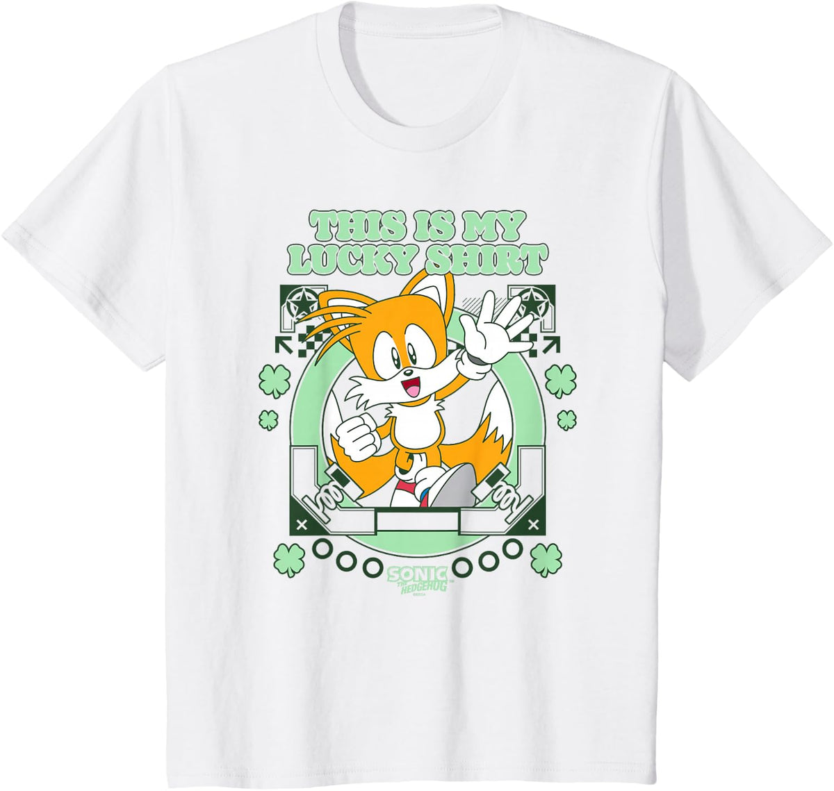 Sonic The Hedgehog This Is My Lucky Shirt Happy Tails T-Shirt - White