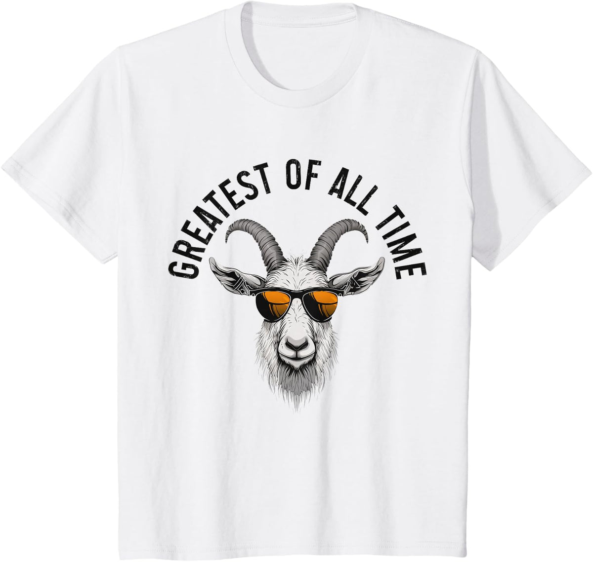 G.O.A.T. Funny Goat Shirt for Goat Lover, Farmer, Farm Animal Tees and T-Shirts - White