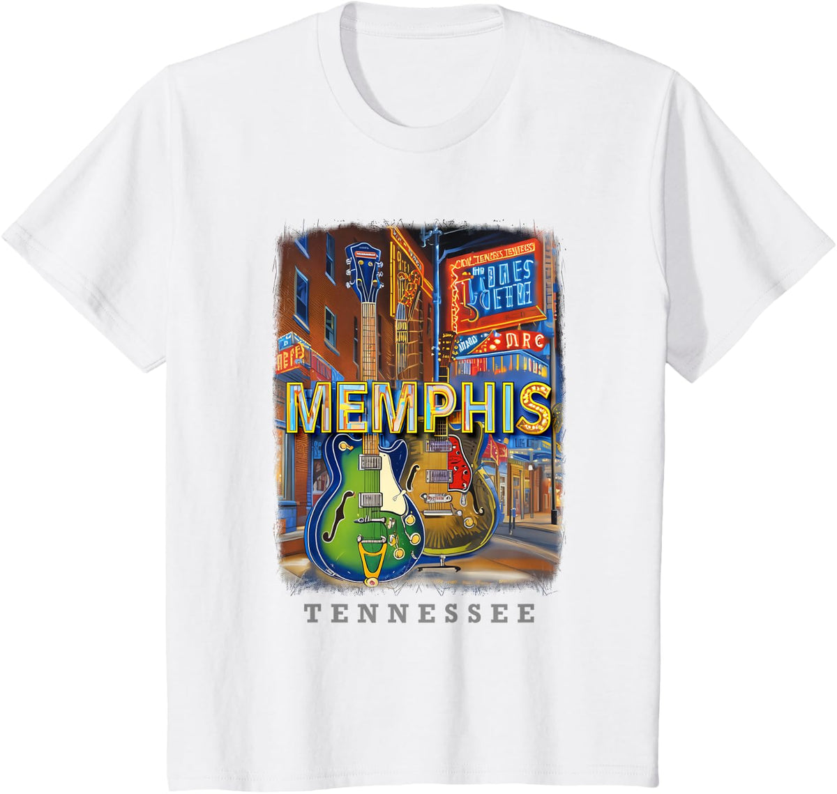 Memphis Tennessee TN Musical Legacy SD766 T-Shirt - White