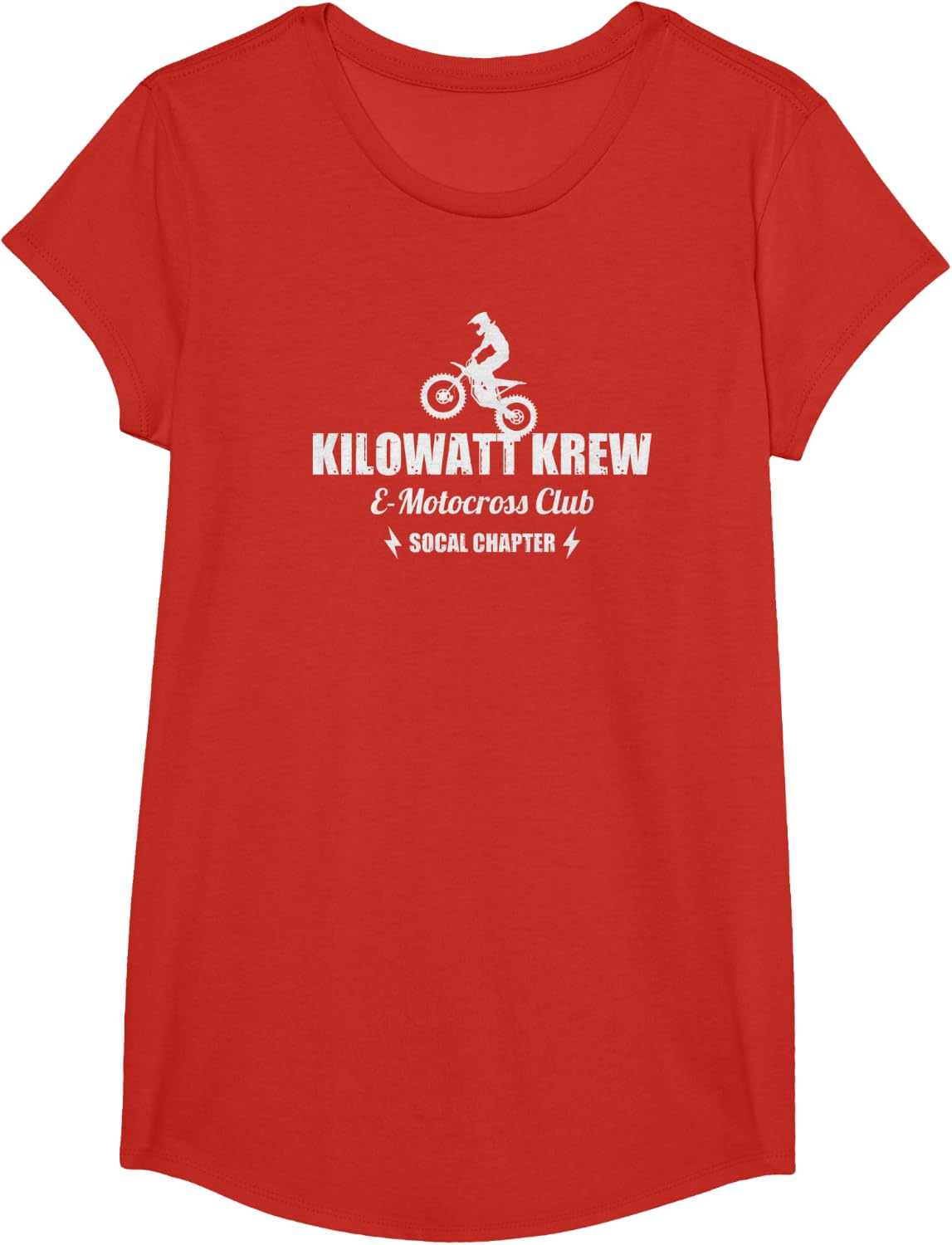Kilowatt Krew E-Bike Club T-Shirt - Girls Red