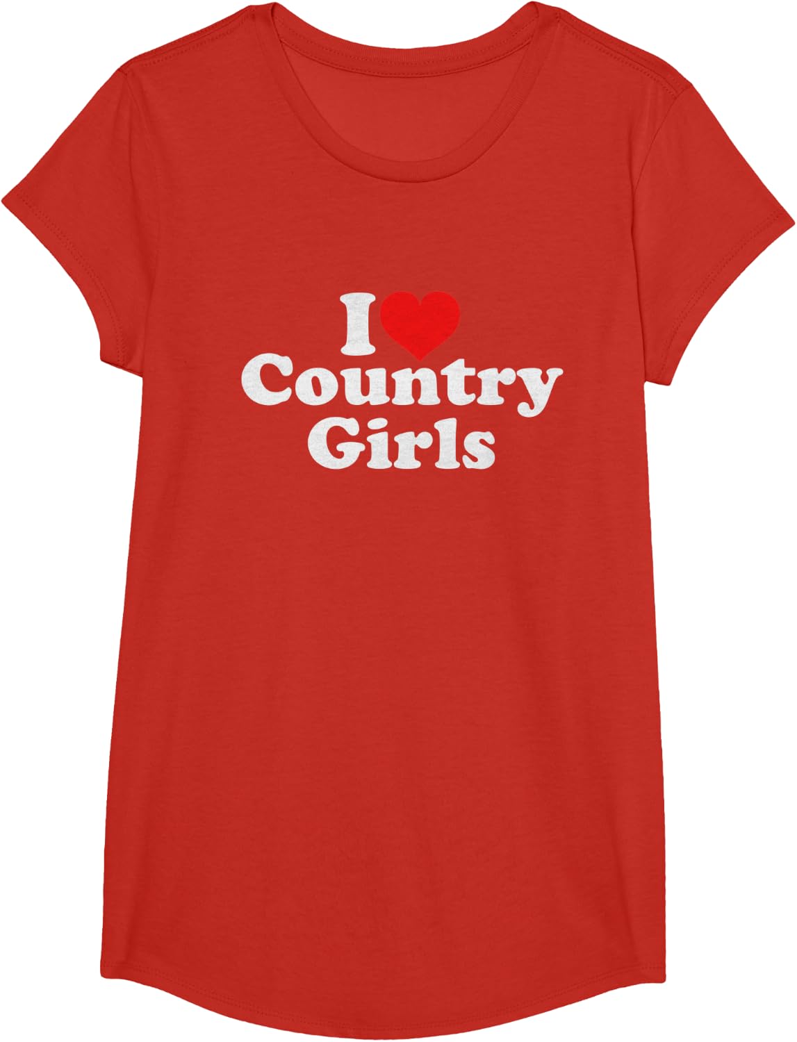 I Love Country Girls T-Shirt - Girls Red