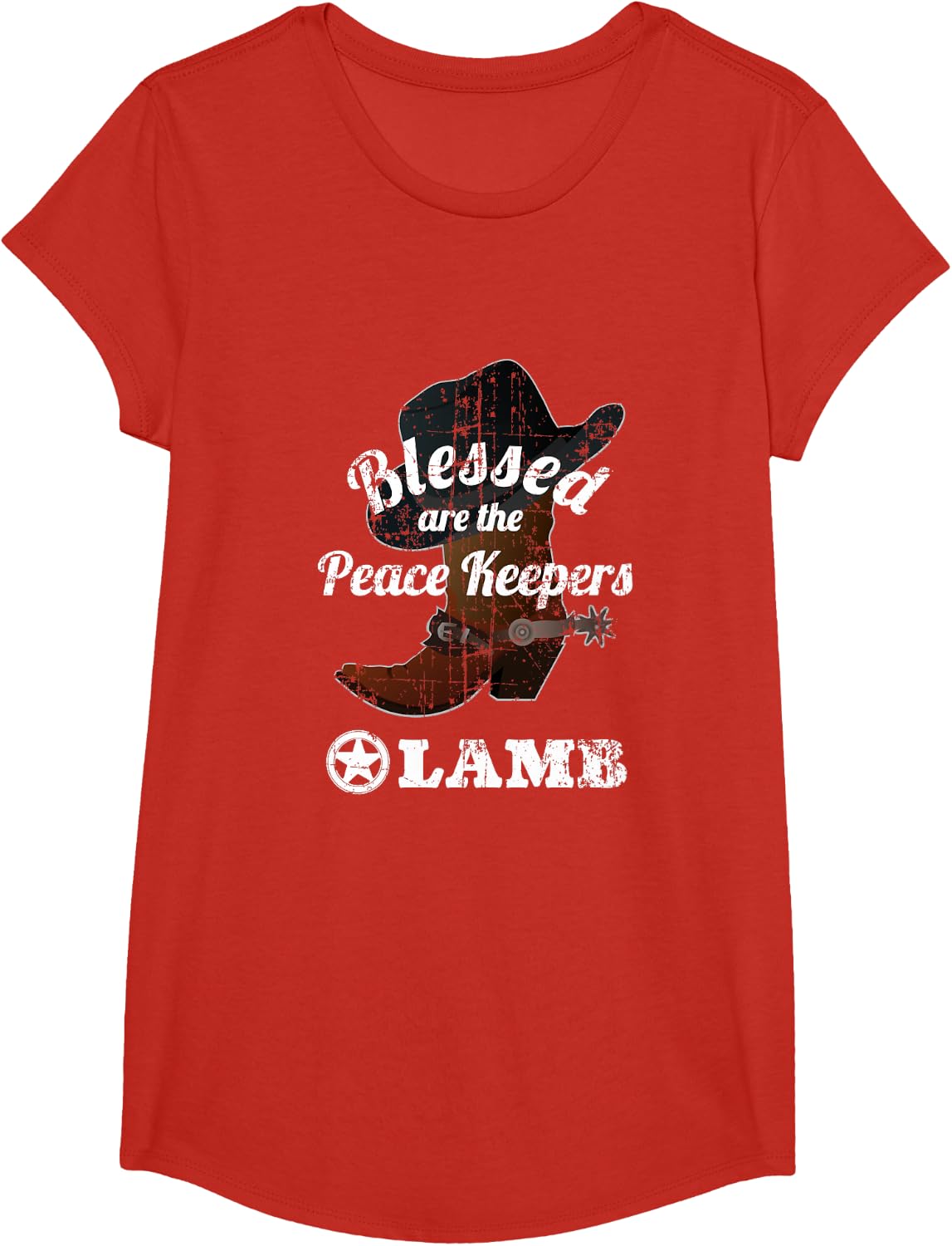 Pinal County Sheriff LAMB Blessed T-Shirt Tee for Law Enforcement Supporters - Girls Red