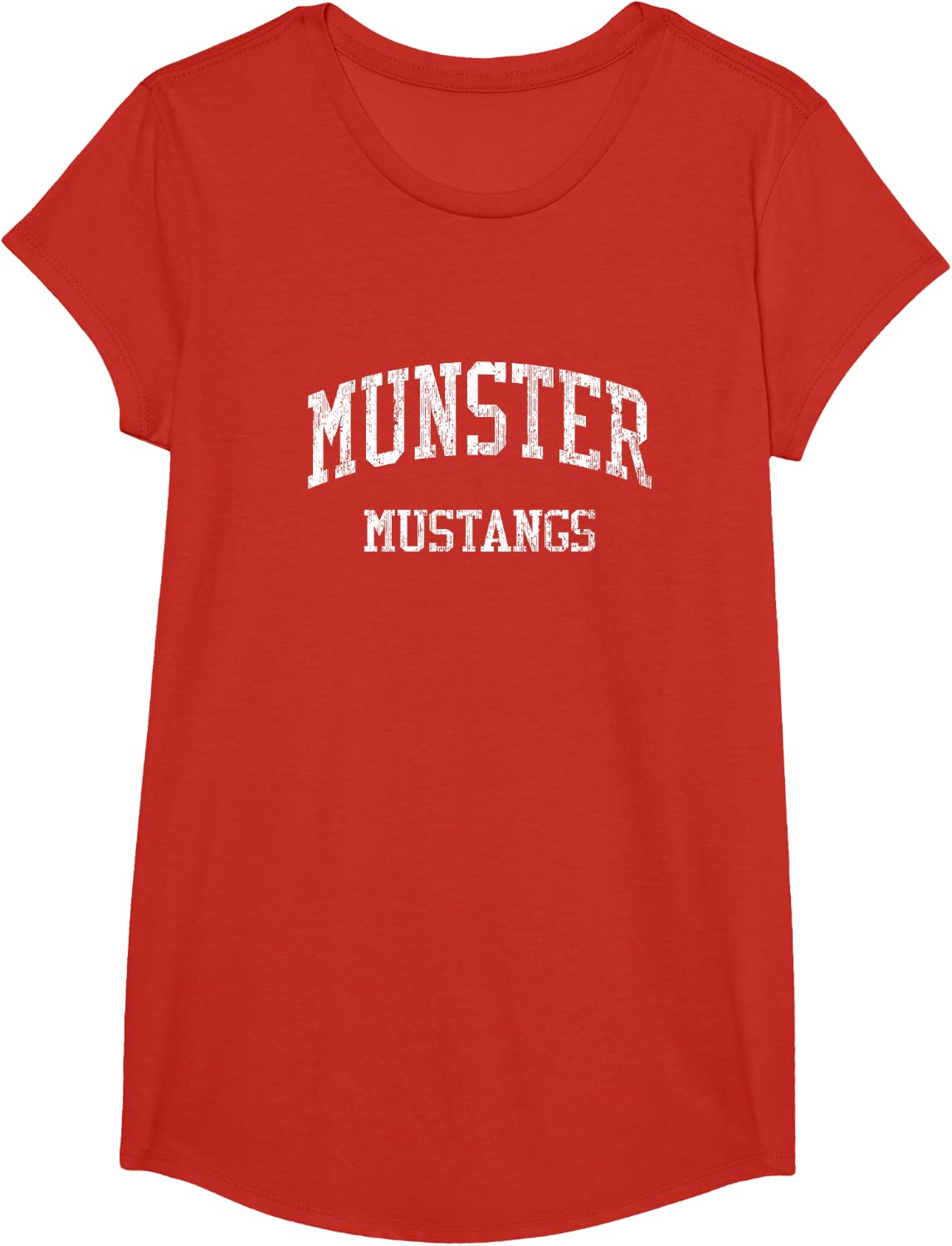 Munster High School HS Munster in Vintage Sports T-Shirt - Girls Red