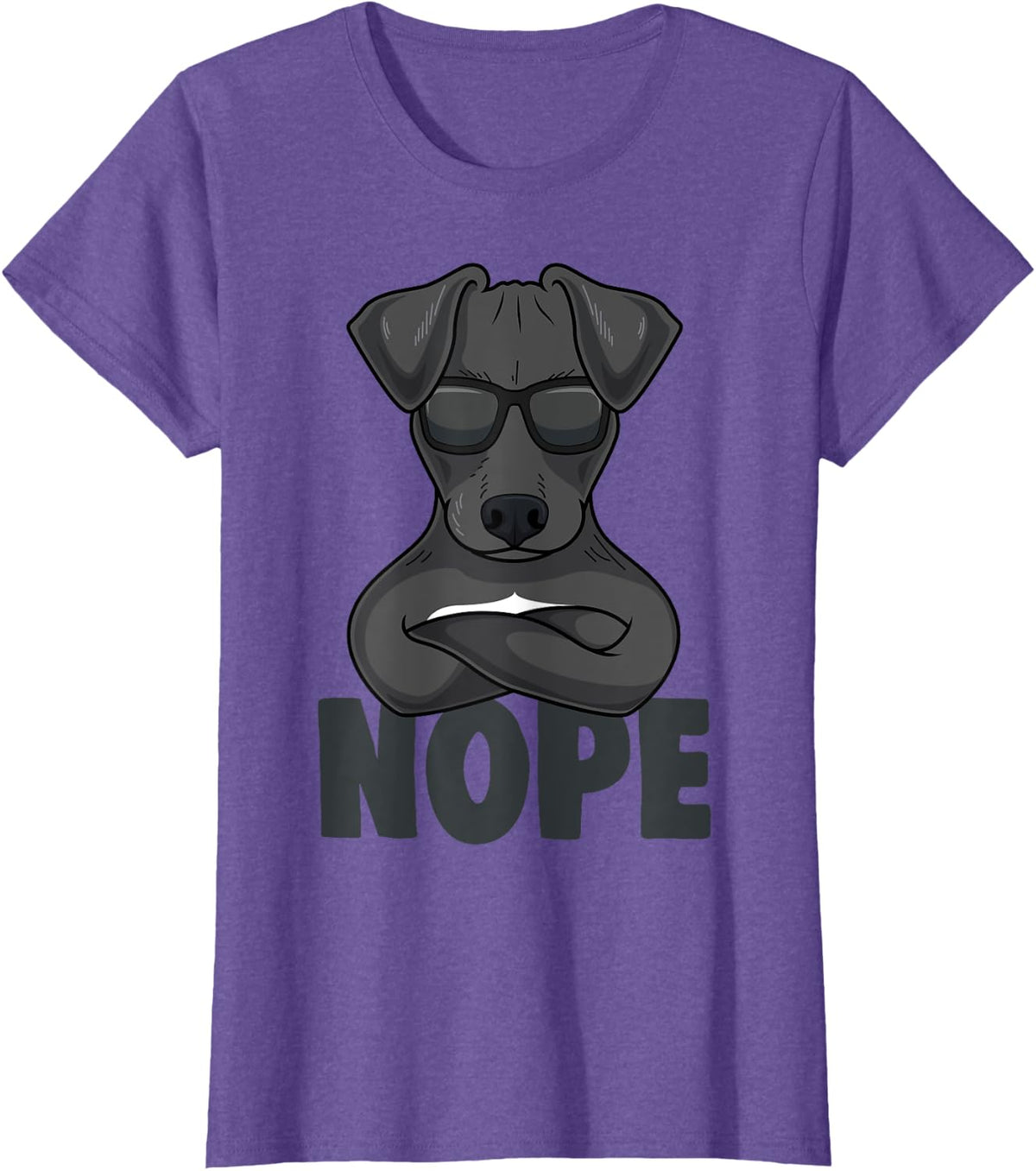 Patterdale Terrier Dog T-Shirt - Purple Heather