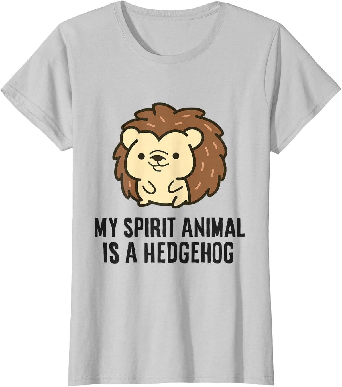 My Spirit Animal is A Hedgehog Funny Hedgehog T-Shirt - Silver Grey