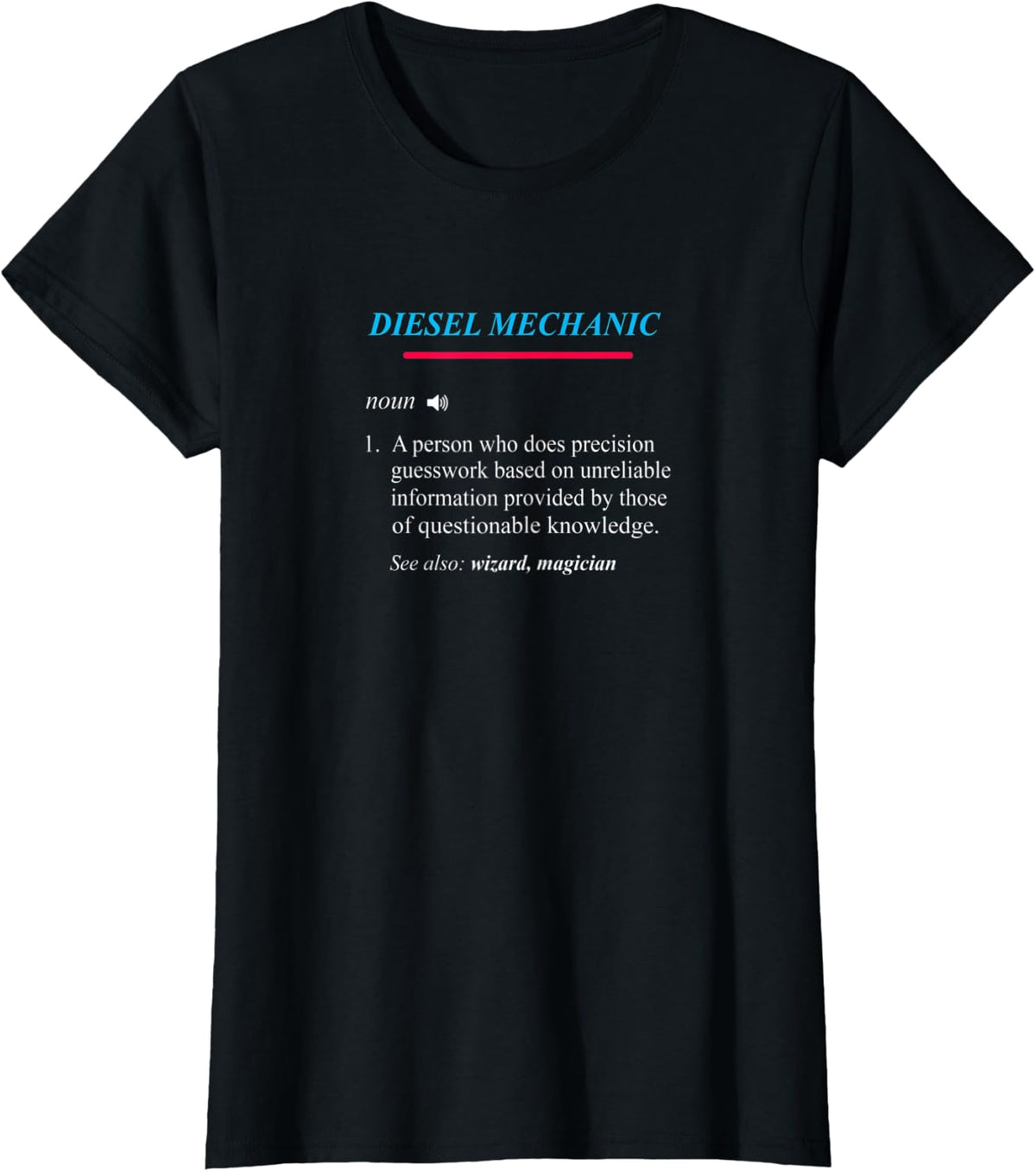 DIESEL MECHANIC Definition T-Shirt - Black