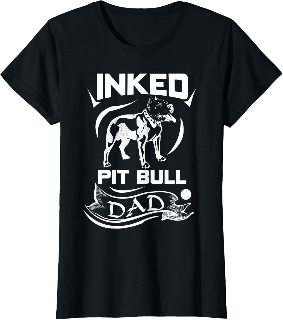 Inked Pit Bull Dad - PitBull T-Shirt for Men - Black