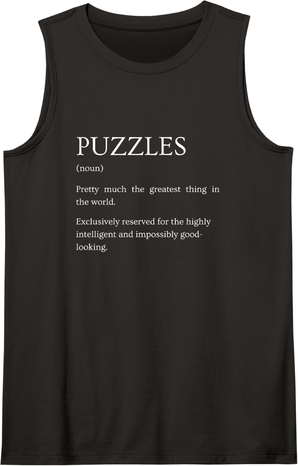 Puzzles Definition Funny Sarcastic Dictionary Humor Tank Top - Black