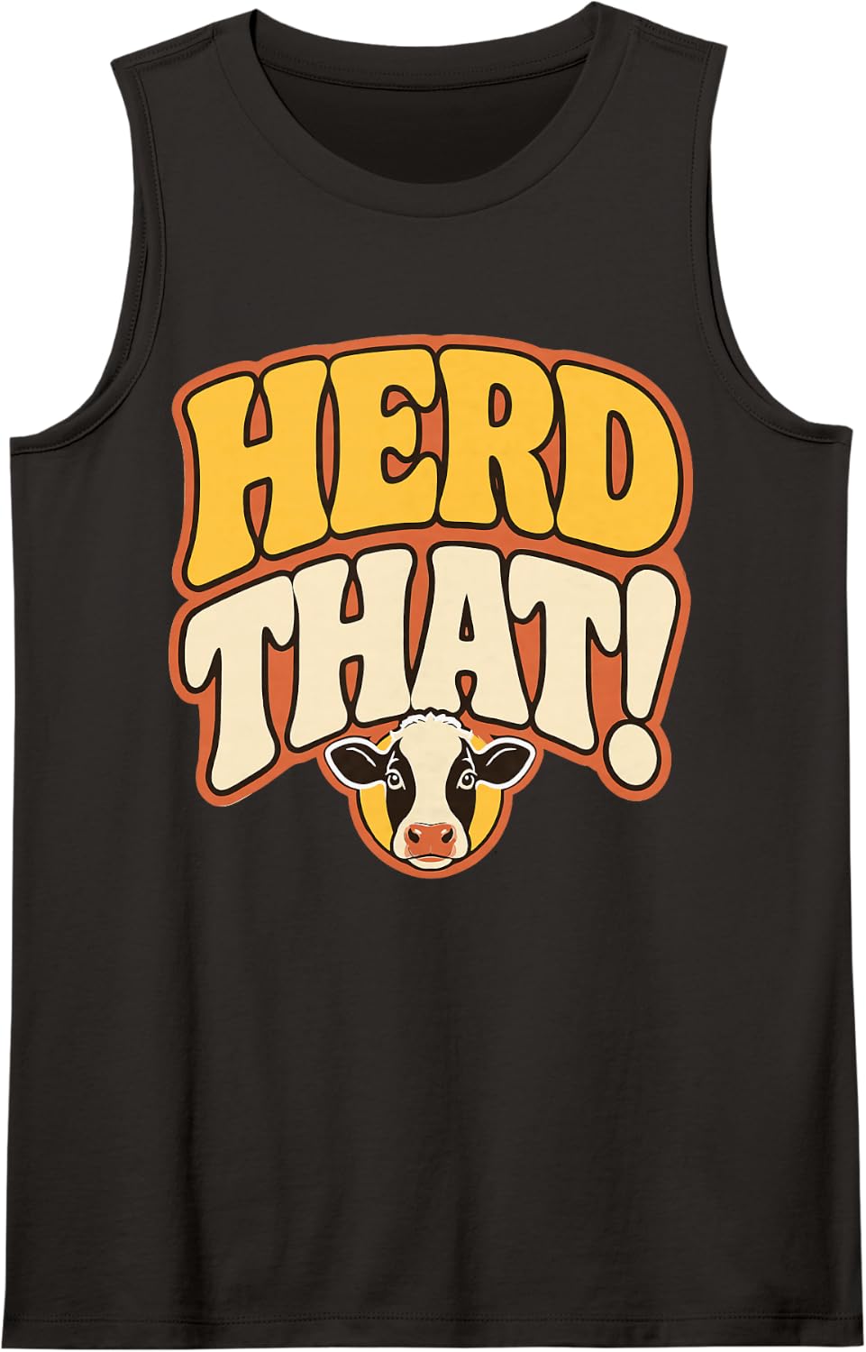 Retro Dairy Farmer Cow Farming Agriculture Sleeveless Tank Top - Black