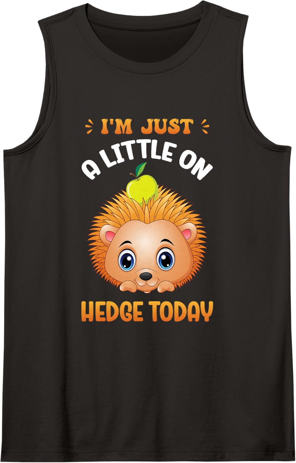 Hedge Today Hedgehog Lover Hedgehogs Animals Pets Sleeveless Tank Top - Black