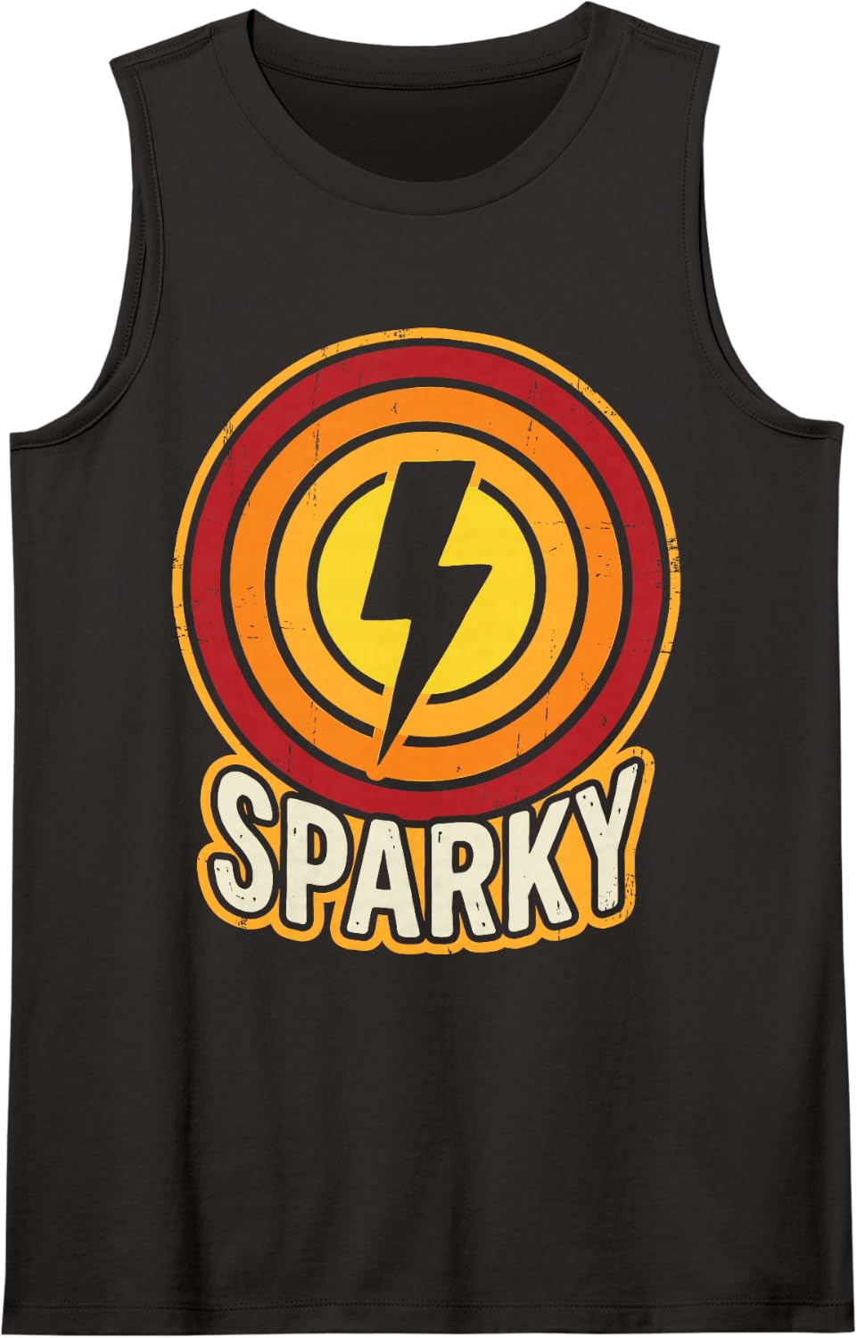 Sparky Electrician Electrical Worker Electrician Humor Tee Sleeveless Tank Top - Black