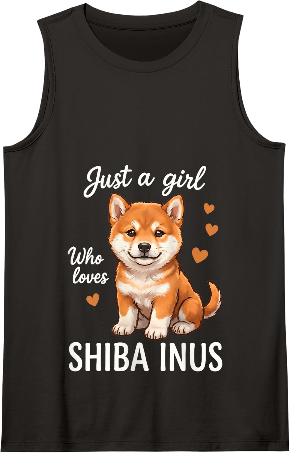 Just A Girl Who Loves Shiba Inus Tank Top - Black