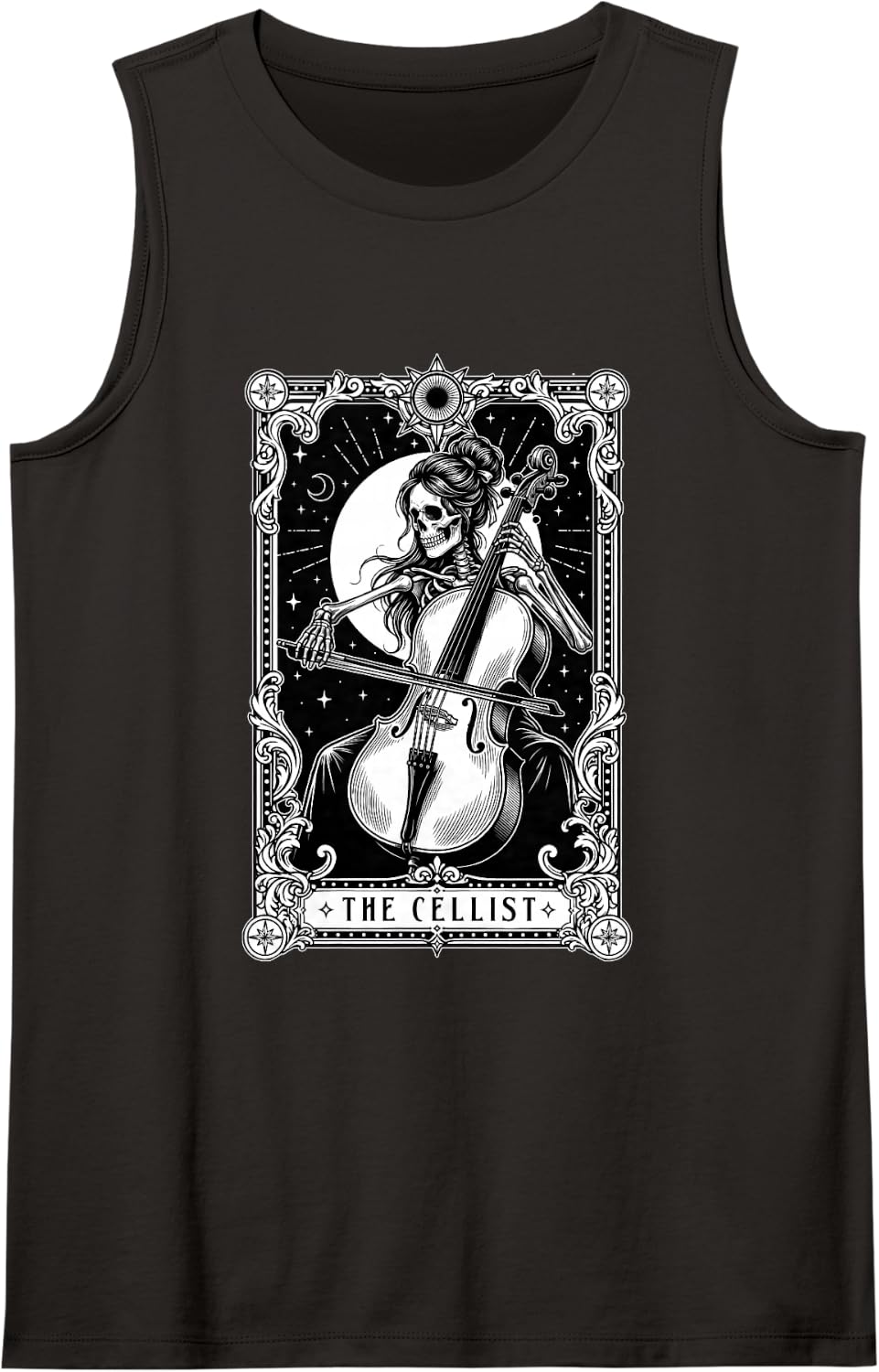 The Cellist - Cello Player Orchestra Music Teacher Sleeveless Tank Top - Black