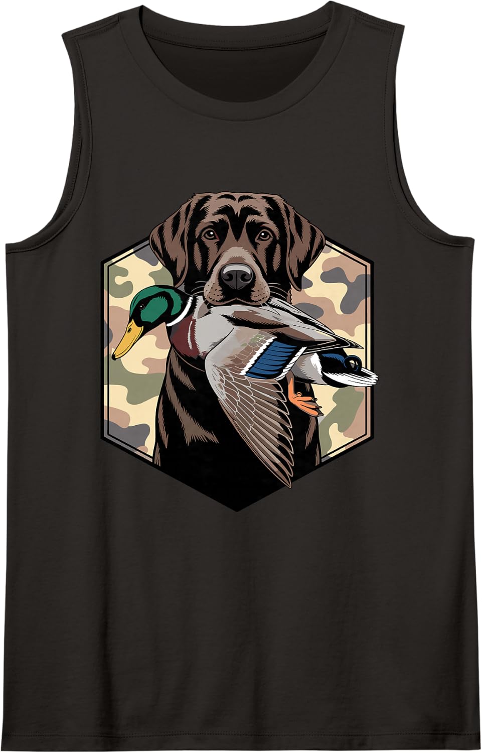 Cool Duck Hunting Art for Men Women Waterfowl Duck Hunter Sleeveless Tank Top - Black