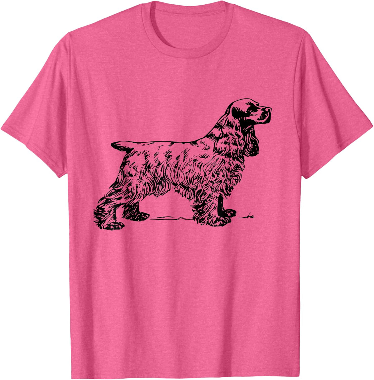 Cocker Spaniel T-Shirt Cocker Spaniel Dog Tee Shirt T-Shirt - Pink Heather
