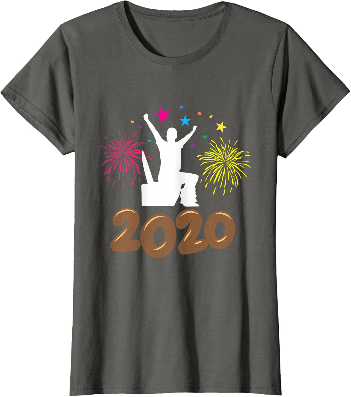 I Pooped Today Funny 2020 New Years Eve T-Shirt - Asphalt Grey