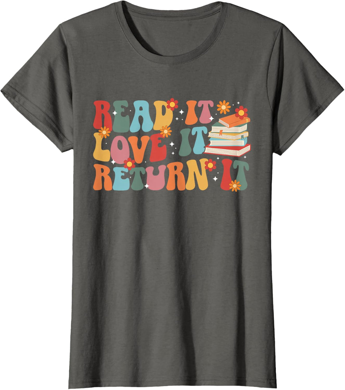 Read It Love It School Librarian School Library Worker T-Shirt - Asphalt Grey