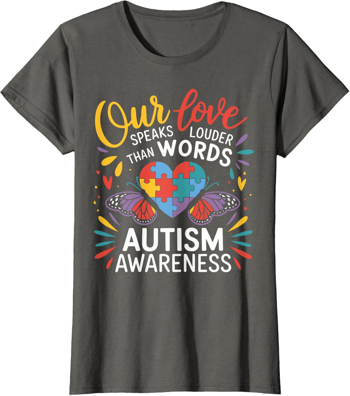 Autism Awareness T-Shirt - Asphalt Grey