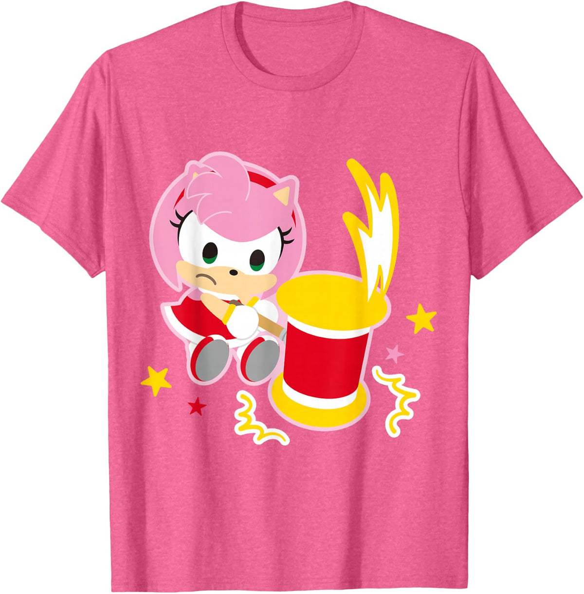 Sonic & Friends Amy Heart + Hammer T-Shirt - Pink Heather