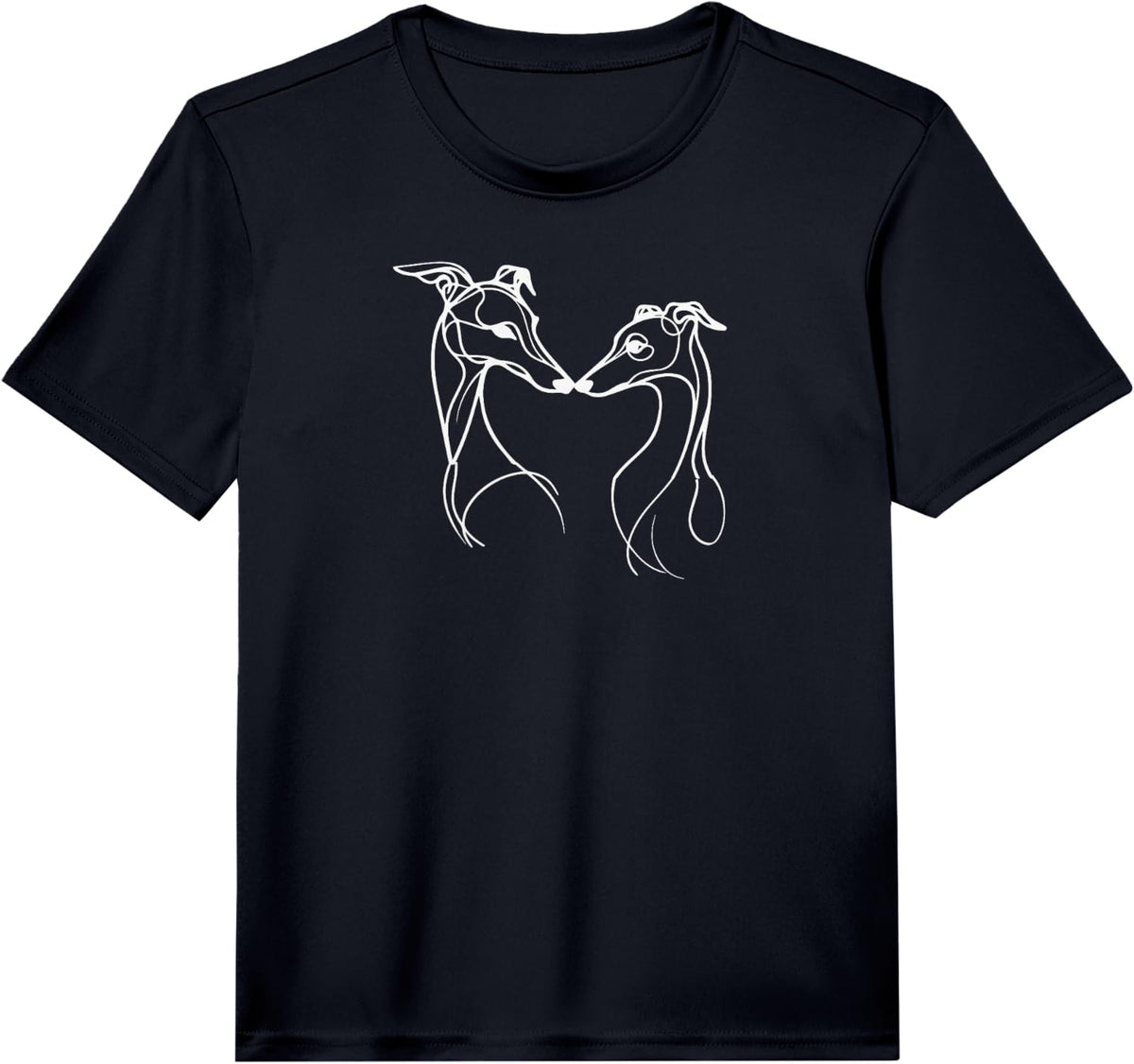 Two Cute Italian Greyhound Performance T-Shirt - Black