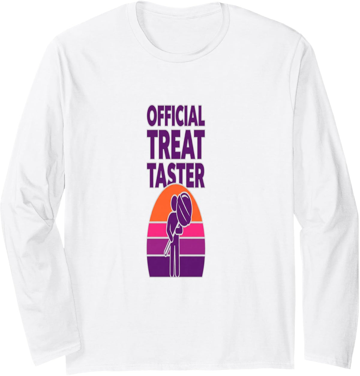 Halloween Occupation Treat Taster Costume Humor Long Sleeve T-Shirt - Adult Unisex White